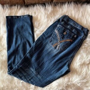 Flamingals Classic Dark Blue Boot Cut Women's Jeans